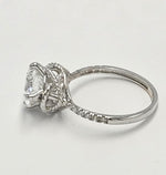 Load image into Gallery viewer, 2.09 D color VVS1 GIA certified Conflict Free Lab Grown diamond engagement ring in 18K Gold