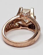 Load image into Gallery viewer, Yellow Sapphire ring with diamonds in 14K Rose gold
