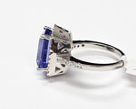 Load image into Gallery viewer, Tanzanite with diamonds ring in 14K White Gold
