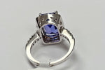 Load image into Gallery viewer, Tanzanite with diamonds ring in 14K White Gold
