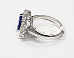 Load image into Gallery viewer, Tanzanite with diamonds ring in 14K White Gold
