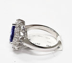 Load image into Gallery viewer, Tanzanite with diamonds ring in 14K White Gold
