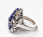 Load image into Gallery viewer, Tanzanite with diamonds ring in 14K White Gold
