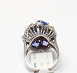 Load image into Gallery viewer, Tanzanite with diamonds ring in 14K White Gold

