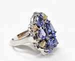 Load image into Gallery viewer, Tanzanite with diamonds ring in 14K White Gold

