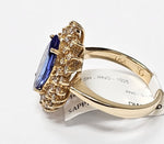 Load image into Gallery viewer, Tanzanite with diamonds ring in 14K White Gold
