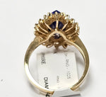 Load image into Gallery viewer, Tanzanite with diamonds ring in 14K White Gold
