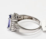 Load image into Gallery viewer, Tanzanite with diamonds ring in 14K White Gold
