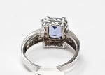 Load image into Gallery viewer, Tanzanite with diamonds ring in 14K White Gold
