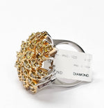 Load image into Gallery viewer, Fancy Color Diamonds in 18K White Gold Ring
