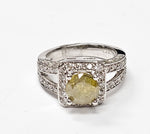 Load image into Gallery viewer, Fancy Color Diamonds in 14K White Gold Ring
