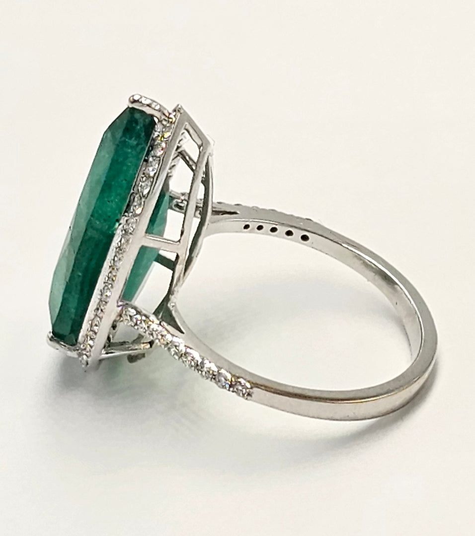 9.98 Ct. Zambian Emerald Ring