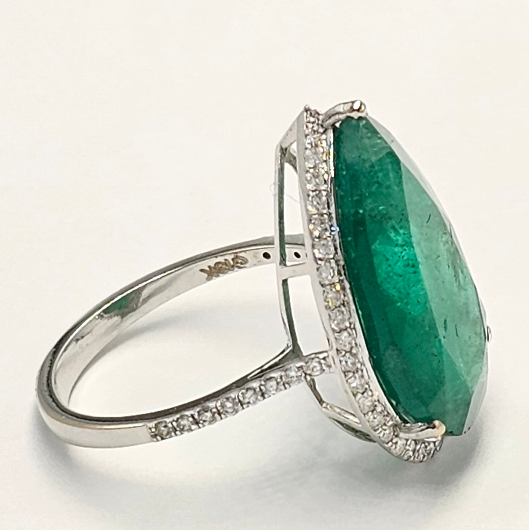 9.98 Ct. Zambian Emerald Ring