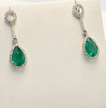 Load image into Gallery viewer, Royal Emerald Necklace in white gold with diamonds
