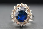 Load image into Gallery viewer, 4.45 Ct. Blue Sapphire Ring &amp; Pendant
