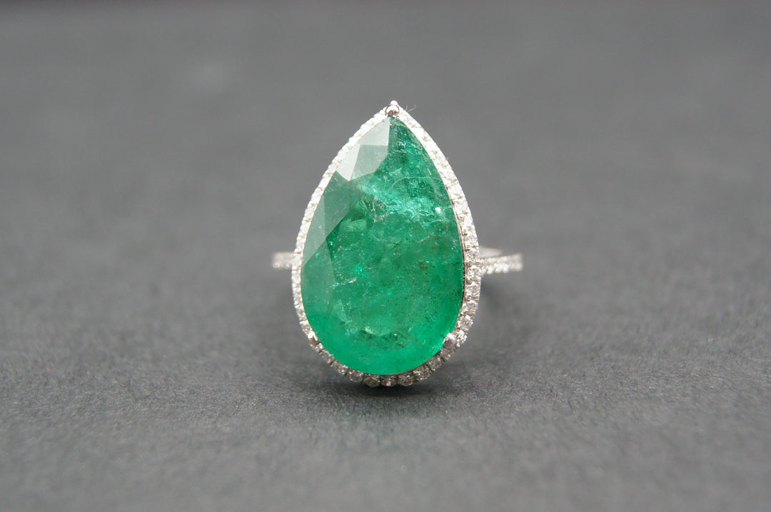 9.98 Ct. Zambian Emerald Ring